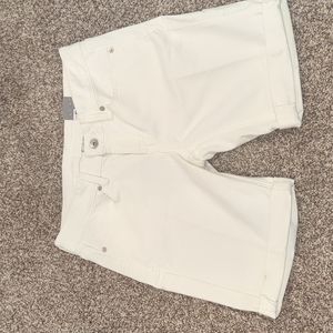 NWT white jean shorts